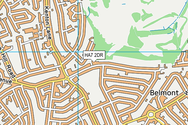 HA7 2DR map - OS VectorMap District (Ordnance Survey)