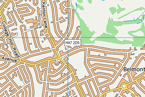 HA7 2DS map - OS VectorMap District (Ordnance Survey)