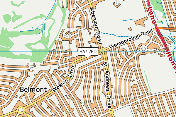 HA7 2ED map - OS VectorMap District (Ordnance Survey)