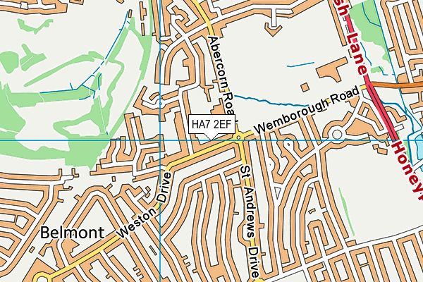 HA7 2EF map - OS VectorMap District (Ordnance Survey)