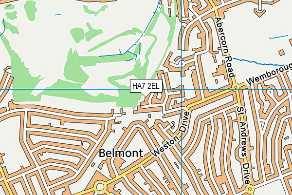 HA7 2EL map - OS VectorMap District (Ordnance Survey)