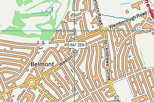 HA7 2EN map - OS VectorMap District (Ordnance Survey)