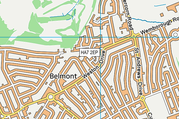 HA7 2EP map - OS VectorMap District (Ordnance Survey)