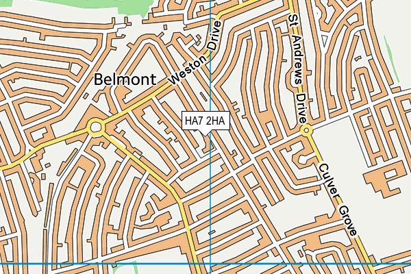 HA7 2HA map - OS VectorMap District (Ordnance Survey)