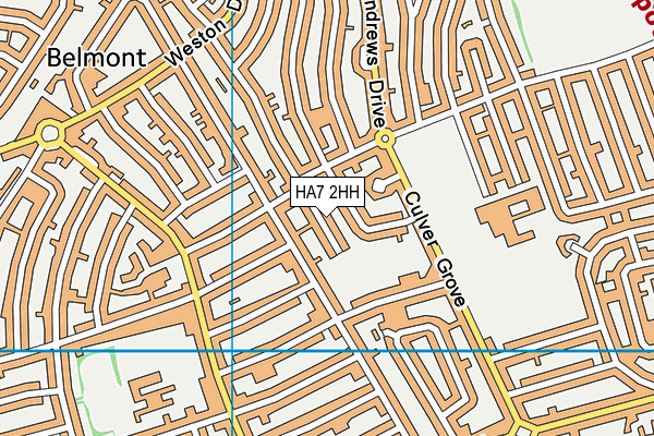 HA7 2HH map - OS VectorMap District (Ordnance Survey)