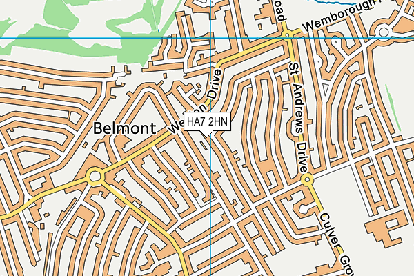 HA7 2HN map - OS VectorMap District (Ordnance Survey)