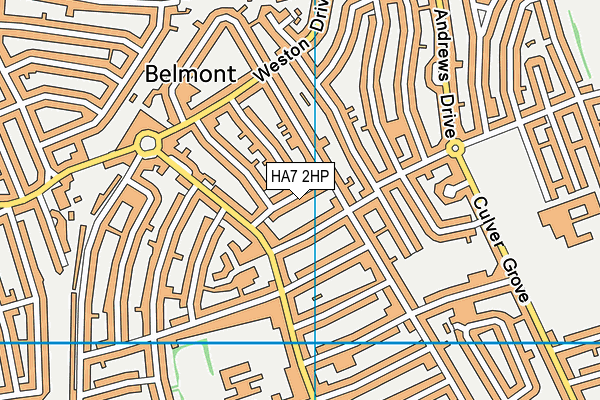 HA7 2HP map - OS VectorMap District (Ordnance Survey)
