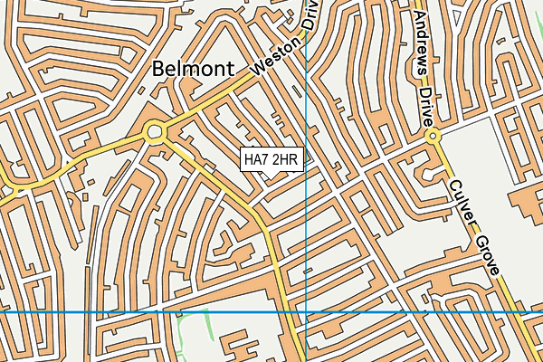 HA7 2HR map - OS VectorMap District (Ordnance Survey)