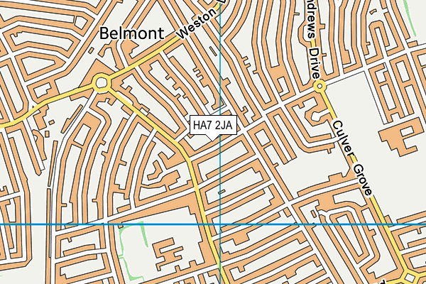 HA7 2JA map - OS VectorMap District (Ordnance Survey)