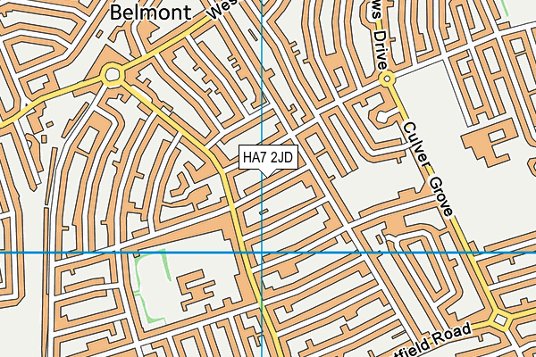 HA7 2JD map - OS VectorMap District (Ordnance Survey)