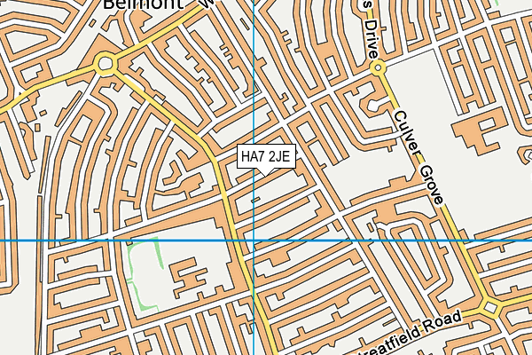 HA7 2JE map - OS VectorMap District (Ordnance Survey)