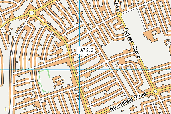 HA7 2JG map - OS VectorMap District (Ordnance Survey)