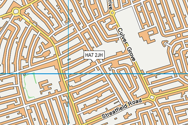 HA7 2JH map - OS VectorMap District (Ordnance Survey)