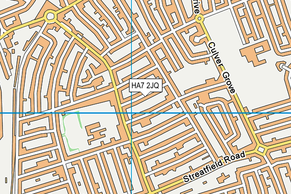 HA7 2JQ map - OS VectorMap District (Ordnance Survey)