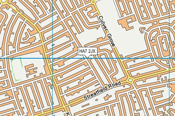 HA7 2JX map - OS VectorMap District (Ordnance Survey)