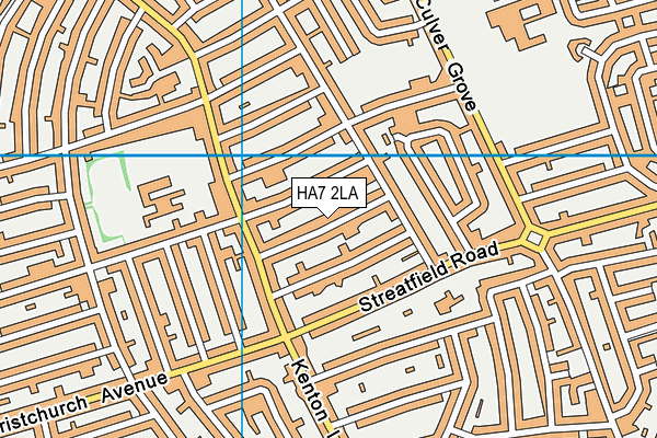 HA7 2LA map - OS VectorMap District (Ordnance Survey)