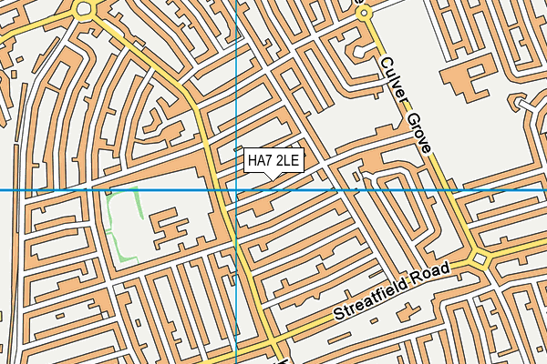 HA7 2LE map - OS VectorMap District (Ordnance Survey)