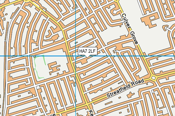 HA7 2LF map - OS VectorMap District (Ordnance Survey)