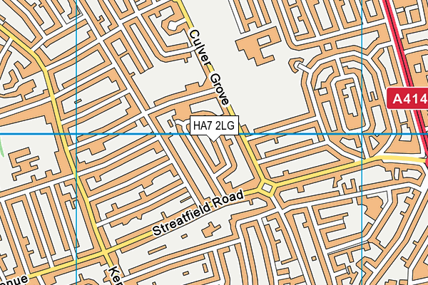 HA7 2LG map - OS VectorMap District (Ordnance Survey)