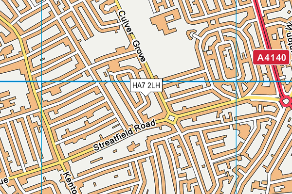 HA7 2LH map - OS VectorMap District (Ordnance Survey)