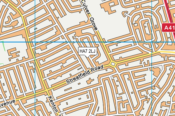 HA7 2LJ map - OS VectorMap District (Ordnance Survey)