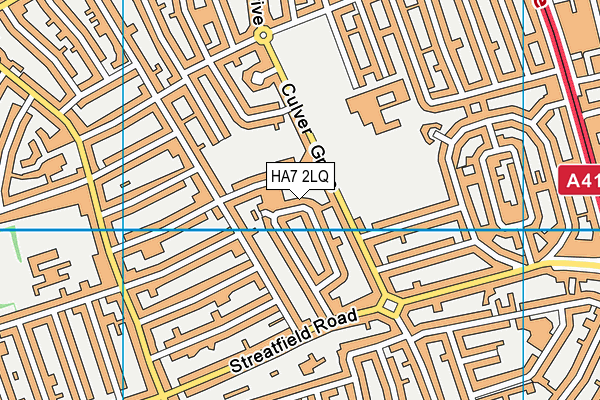 HA7 2LQ map - OS VectorMap District (Ordnance Survey)