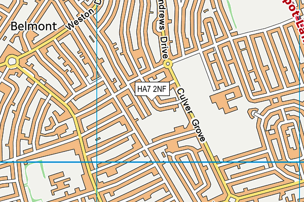 HA7 2NF map - OS VectorMap District (Ordnance Survey)