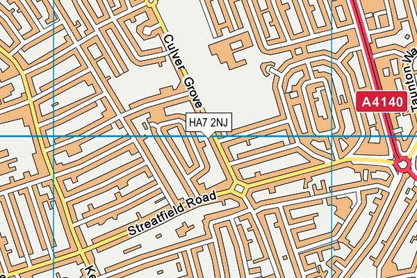 HA7 2NJ map - OS VectorMap District (Ordnance Survey)