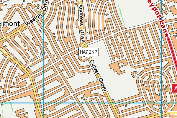HA7 2NP map - OS VectorMap District (Ordnance Survey)