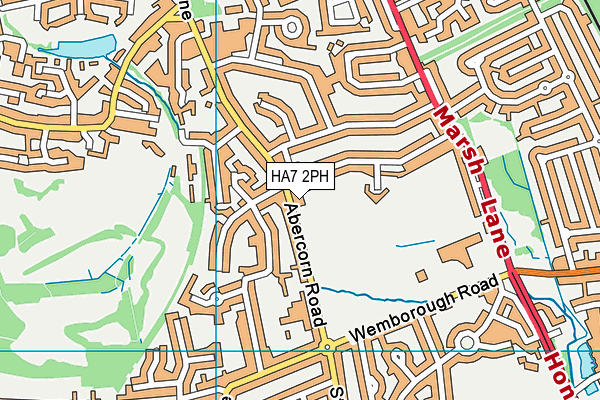 HA7 2PH map - OS VectorMap District (Ordnance Survey)