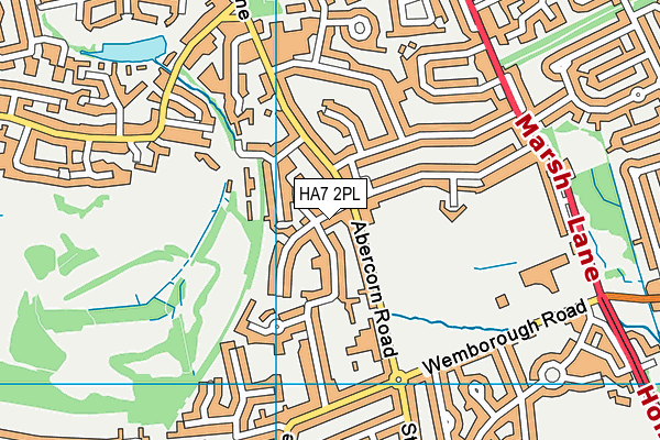 HA7 2PL map - OS VectorMap District (Ordnance Survey)