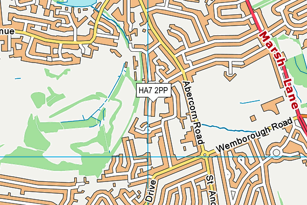 HA7 2PP map - OS VectorMap District (Ordnance Survey)
