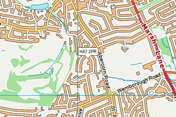 HA7 2PR map - OS VectorMap District (Ordnance Survey)