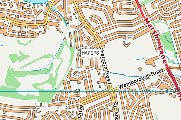 HA7 2PS map - OS VectorMap District (Ordnance Survey)