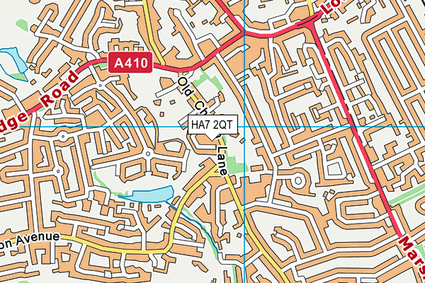 HA7 2QT map - OS VectorMap District (Ordnance Survey)