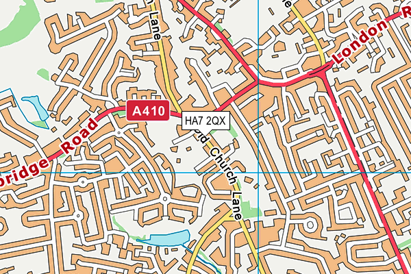 HA7 2QX map - OS VectorMap District (Ordnance Survey)