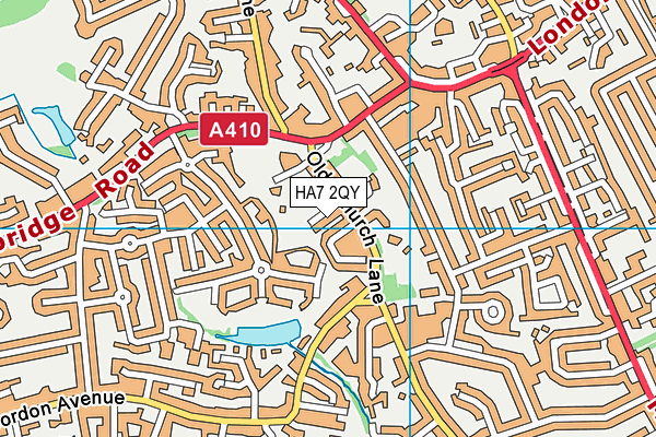 HA7 2QY map - OS VectorMap District (Ordnance Survey)