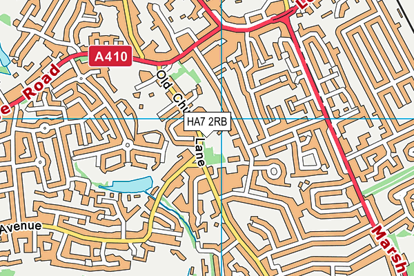 HA7 2RB map - OS VectorMap District (Ordnance Survey)