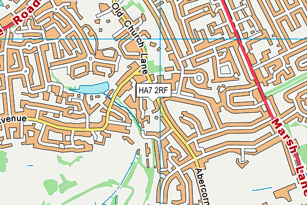 HA7 2RF map - OS VectorMap District (Ordnance Survey)