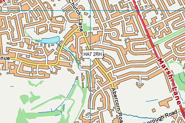 HA7 2RH map - OS VectorMap District (Ordnance Survey)