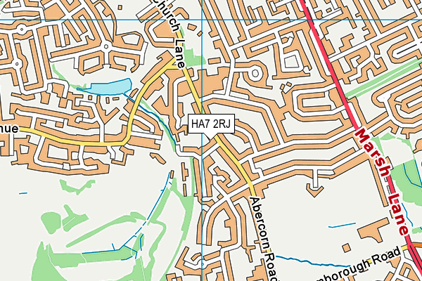 HA7 2RJ map - OS VectorMap District (Ordnance Survey)