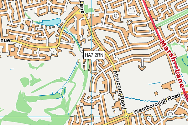 HA7 2RN map - OS VectorMap District (Ordnance Survey)