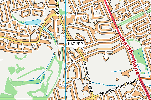 HA7 2RP map - OS VectorMap District (Ordnance Survey)