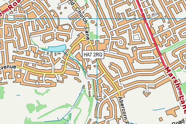 HA7 2RQ map - OS VectorMap District (Ordnance Survey)