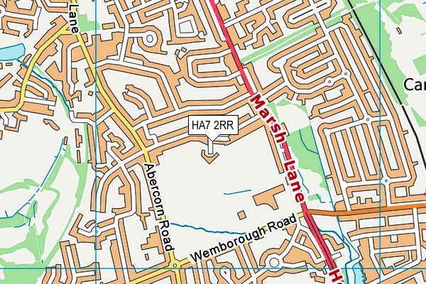 HA7 2RR map - OS VectorMap District (Ordnance Survey)