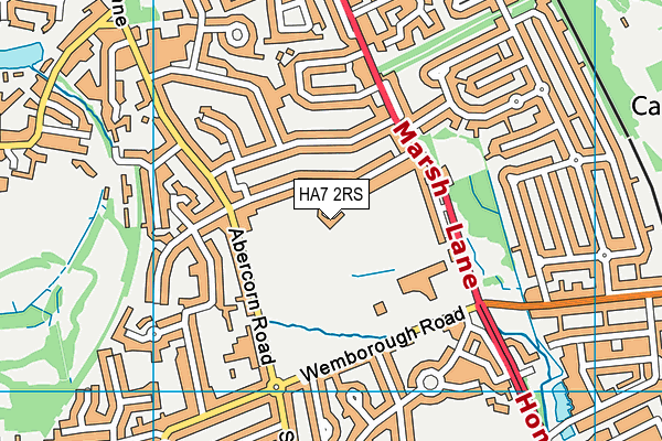 HA7 2RS map - OS VectorMap District (Ordnance Survey)