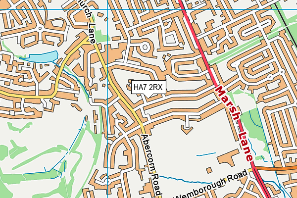HA7 2RX map - OS VectorMap District (Ordnance Survey)