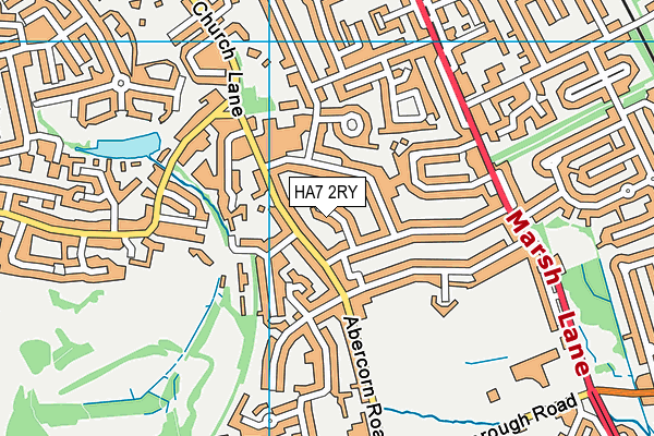 HA7 2RY map - OS VectorMap District (Ordnance Survey)
