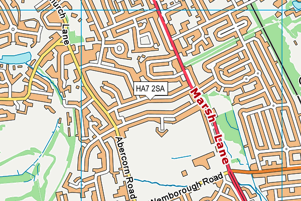 HA7 2SA map - OS VectorMap District (Ordnance Survey)