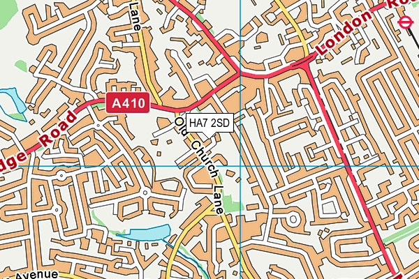 HA7 2SD map - OS VectorMap District (Ordnance Survey)